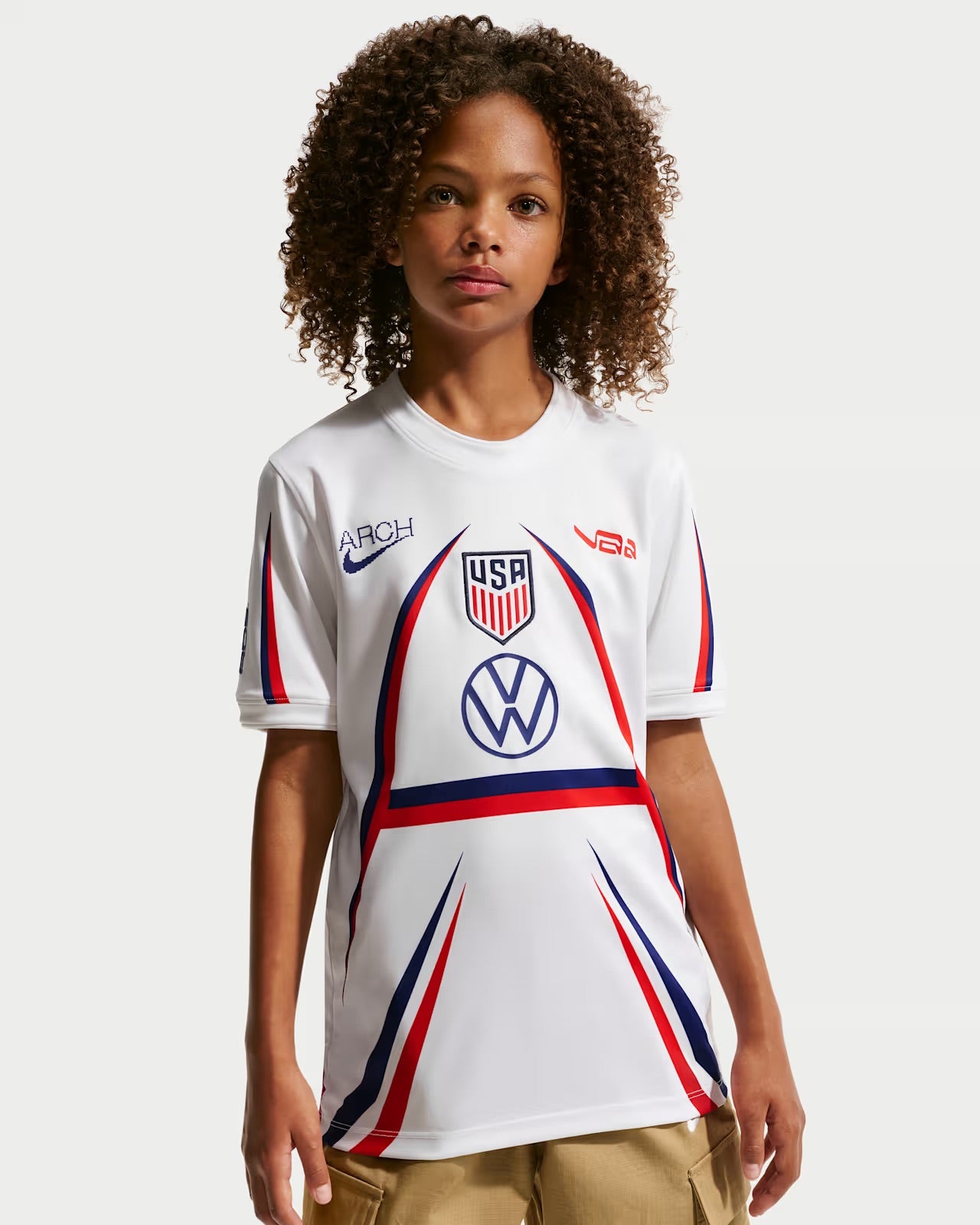 Nike x V.A.A. x USA Big Kids' Short-Sleeve Soccer Top – Canary Yellow