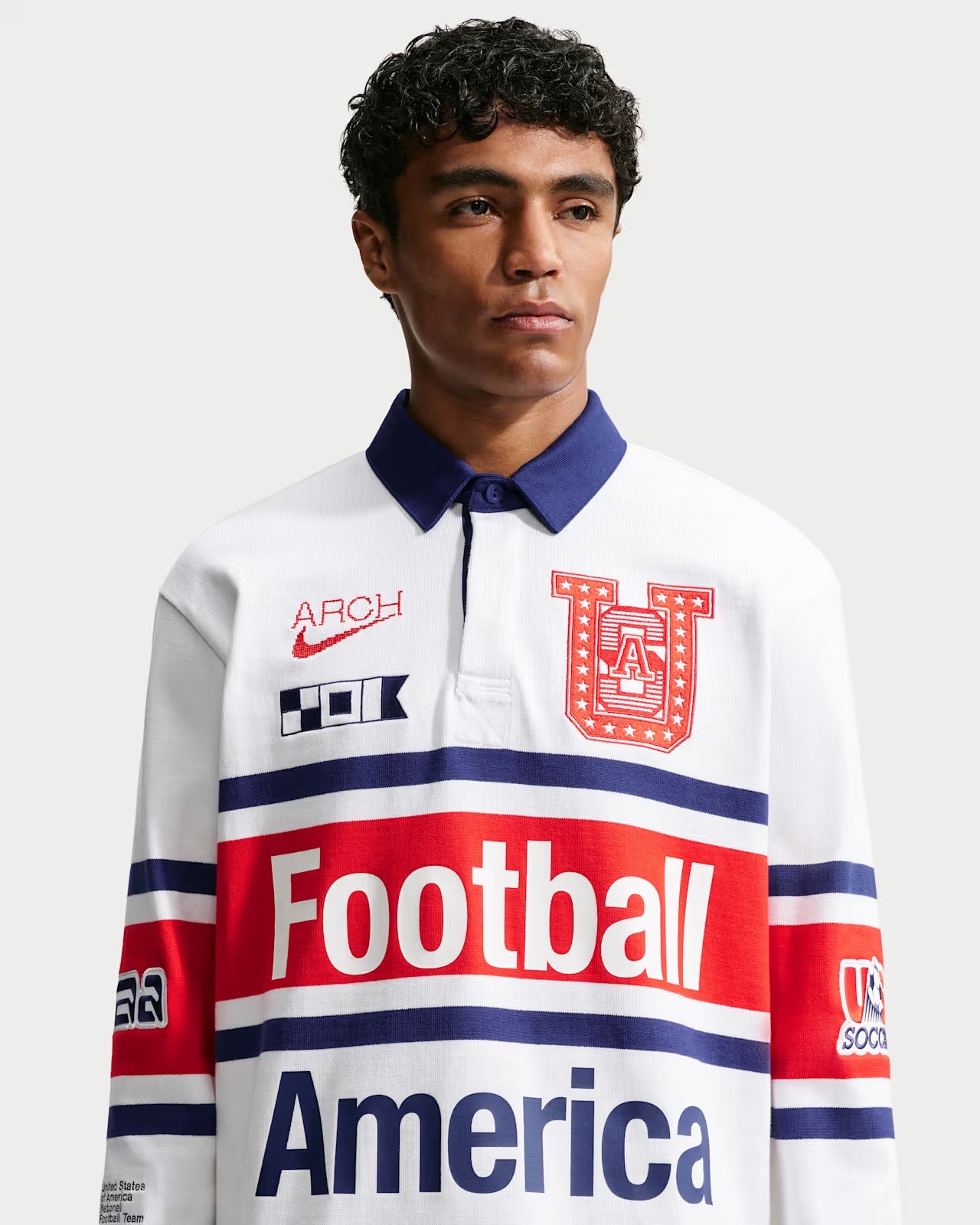 RUGBY TEAM メッシュロングスリーブ Nike x V.A.A. x USA Long-Sleeve Rugby Top – Canary Yellow