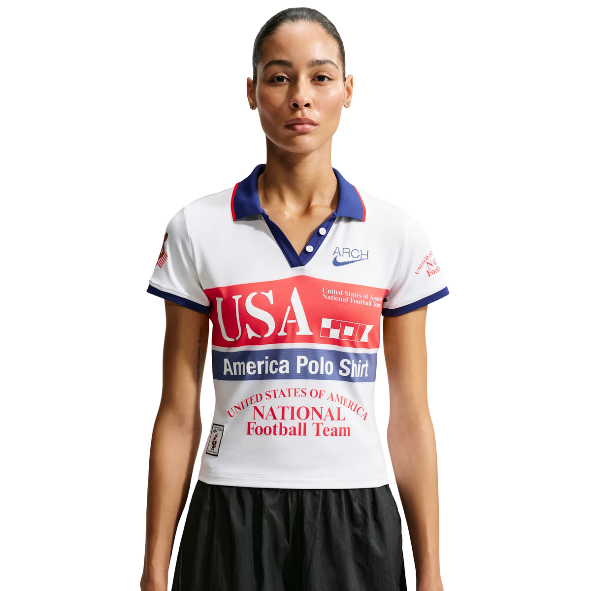 ☆最安☆NIKE x V.A.A. USA ポロシャツ L Nike x V.A.A. x USA Women's Short-Sleeve Polo – Canary Yellow